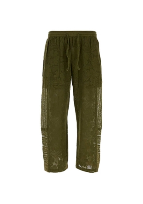 Baziszt Layal lace trousers - Green