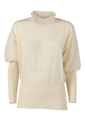 Filippo De Laurentiis turtleneck puff-sleeve sweater - White