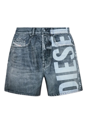 Diesel logo-print swim shorts - Blue