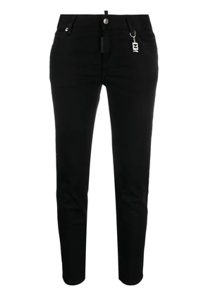 DSQUARED2 logo-plaque tapered jeans - Black