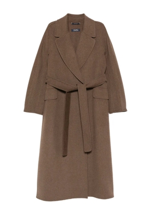 'S Max Mara belted lapel coat - Brown