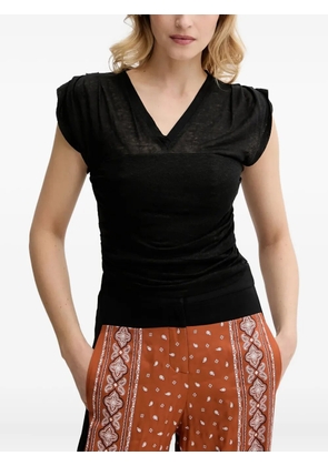 PINKO V-neck puff-sleeve top - Black