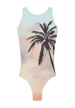 Palm Angels Sunrise Palm swimsuit - Blue