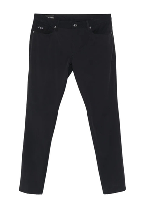 Emporio Armani logo-plaque trousers - Black