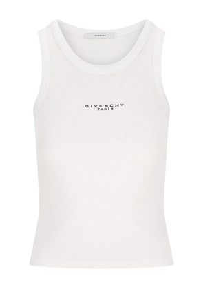 Givenchy logo ribbed tank top - White
