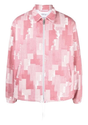 COUNTY OF MILAN geometric-print shirt jacket - Pink