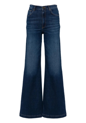 TWINSET logo-engraved buttons jeans - Blue