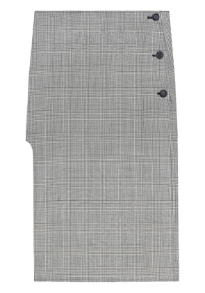 Courrèges oblique Prince of Wales midi skirt - Black