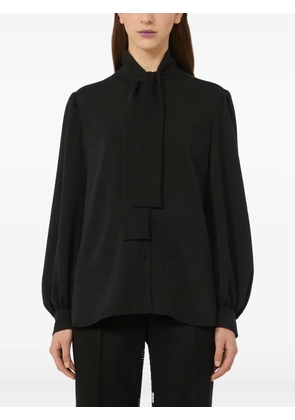 Max Mara tie-neck puff-sleeve blouse - Black