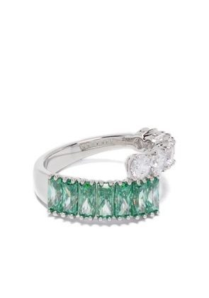 Swarovski Matrix mixed-cut crystal ring - Green