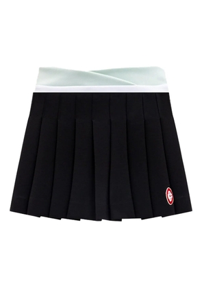 Casablanca pleated panelled mini skirt - Black