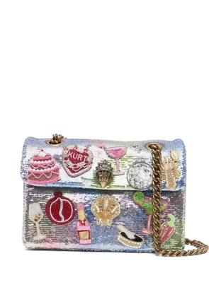 Kurt Geiger London Kensington sequin-embellished shoulder bag - Silver