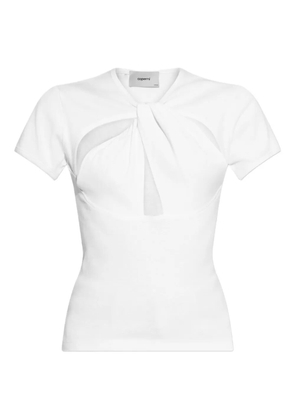 Coperni twist-detail short-sleeve top - White