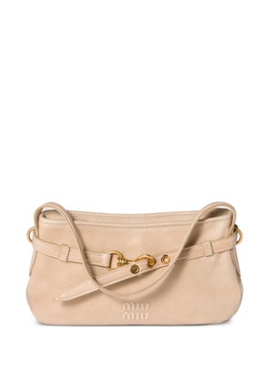 Miu Miu Aventure leather shoulder bag - Neutrals