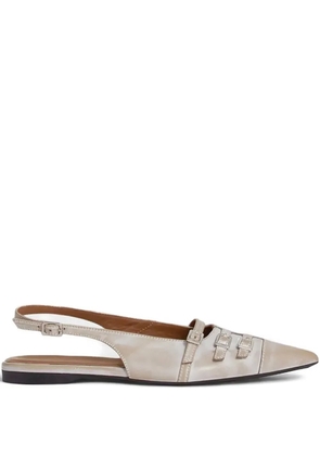 VAGABOND Hermine buckled slingback ballet flats - Neutrals
