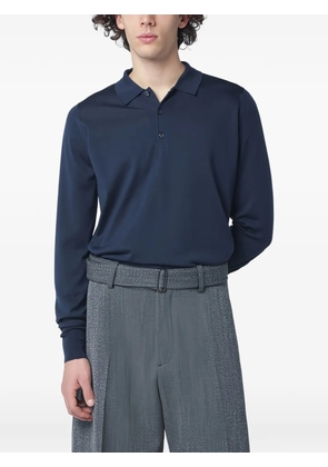 John Smedley Cotswold long-sleeve polo shirt - Blue