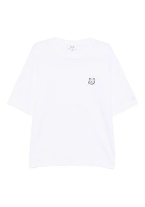 Maison Kitsuné bold fox head patch T-shirt - White