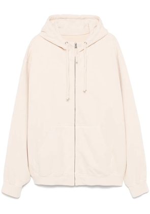 Maison Margiela embroidered logo hoodie - Neutrals