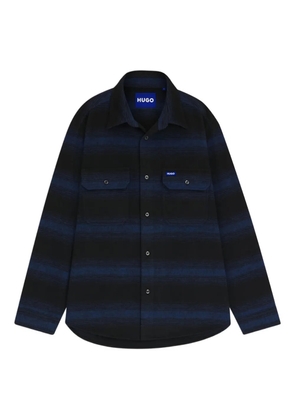 HUGO striped shirt jacket - Black
