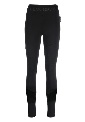 Plein Sport logo-waistband leggings - Black