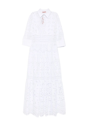 Ermanno Scervino embroidered tiered dress - White