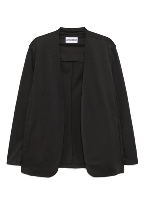 Attachment cotton double-face collarless jacket - Grey