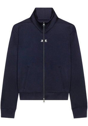 Courrèges logo-embroidered track jacket - Blue