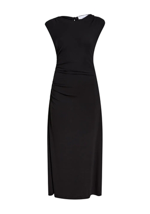 Proenza Schouler White Label Mimi gathered-shoulder midi dress - Black