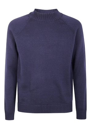 Zanone crew-neck raglan-sleeves sweater - Blue