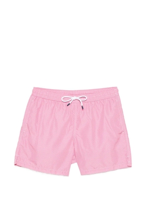 Fedeli drawstring printed swim shorts - Pink