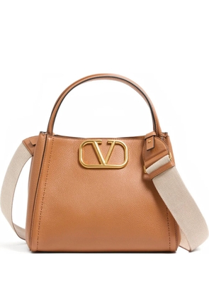 Valentino Garavani medium Alltime leather tote bag - Brown