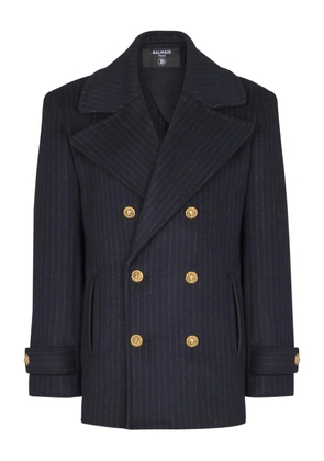 Balmain pinstripe double-breasted jacket - Blue