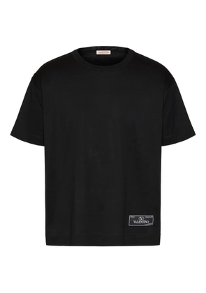 Valentino Garavani logo-patch cotton T-shirt - Black