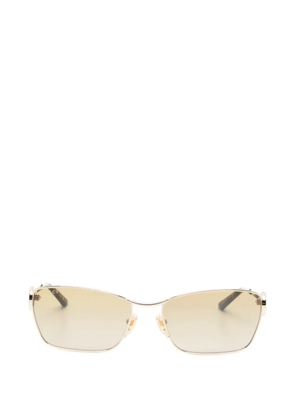Gucci Eyewear gg logo rectangle-frame sunglasses - Gold