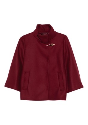 Fay high-neck clasp jacket - Red