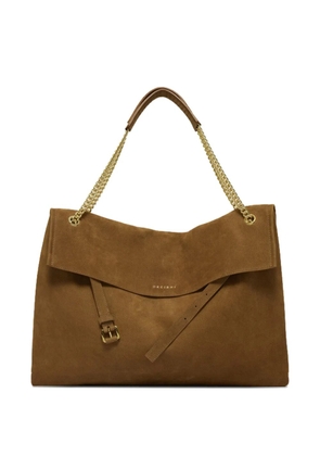 Orciani Venus buckle chain shoulder bag - Brown