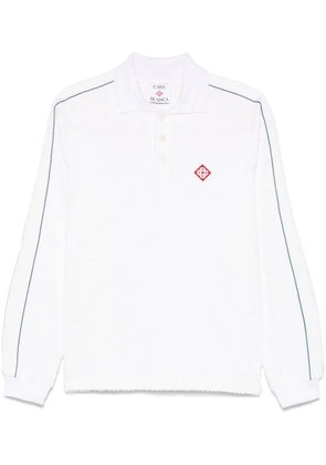 Casablanca monogram-pattern polo shirt - White