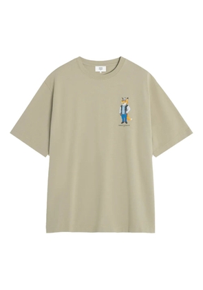 Maison Kitsuné fox-graphic cotton T-shirt - Green
