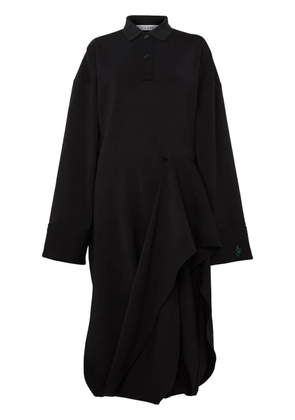 JW Anderson sculptural midi polo dress - Black