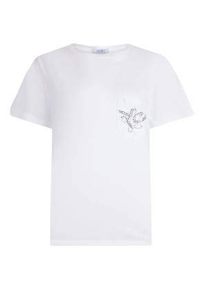 LIU JO gem-embellished pocket T-shirt - White