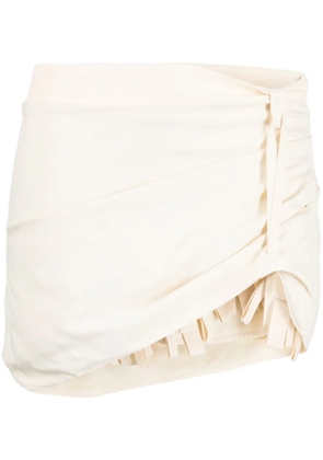Jacquemus asymmetric mini skirt - Neutrals