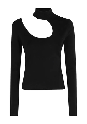Federica Tosi cut-out mock-neck T-shirt - Black