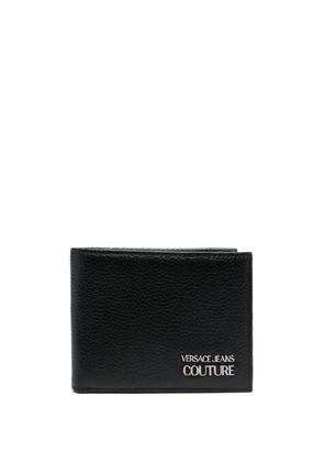 Versace Jeans Couture logo-plaque leather wallet - Black