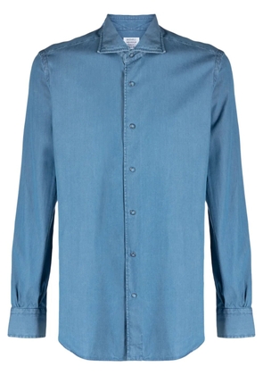 Mazzarelli button-up cotton shirt - Blue