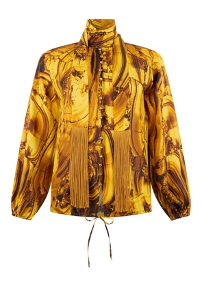 Roberto Cavalli scarf-detail blouse - Yellow