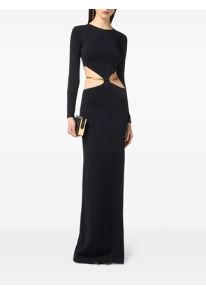 Elisabetta Franchi cut-out long-sleeve dress - Black