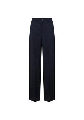 Gucci diamond-jacquard trousers - Blue