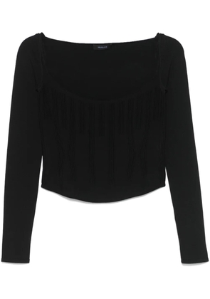 Mugler boning-detail sweater - Black
