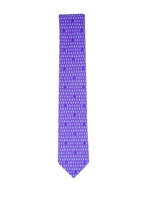 Zegna patterned tie - Purple