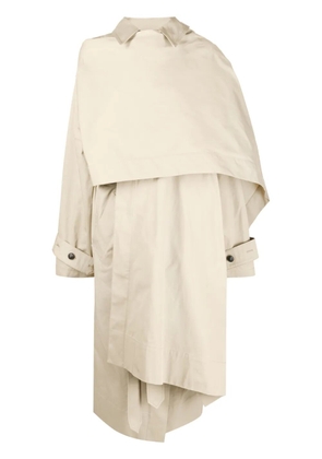 QUIRA layered long-sleeved jacket - Neutrals